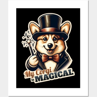 Corgi Magician Posters and Art